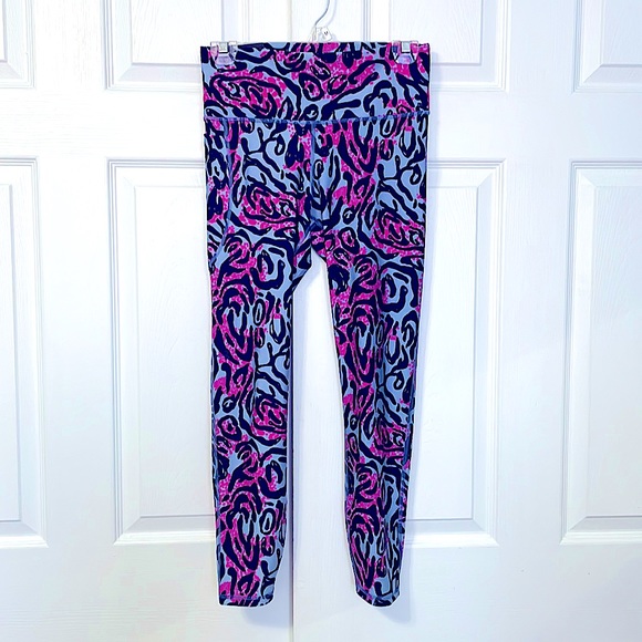 Bundle animal print under armour leggings and sports bra set MINERAL BLUE/NAVY - Picture 4 of 7